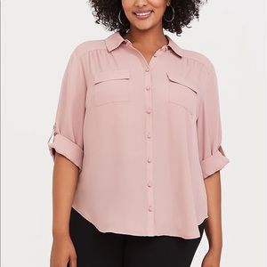 Torrid Georgette Button-down Blouse